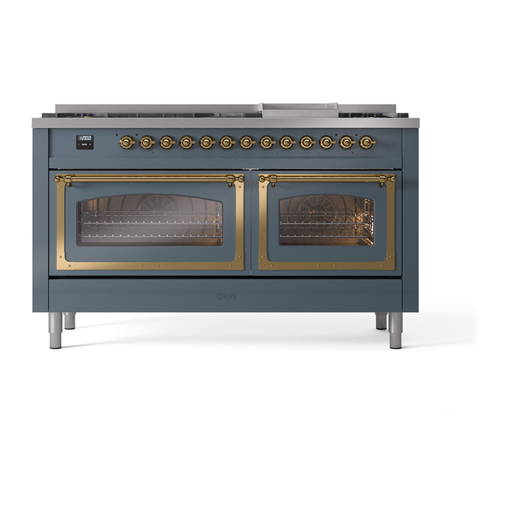 ILVE UN60FNMPBGGLP Nostalgie II Noblesse 60 inch Dual Fuel Range (9 ...