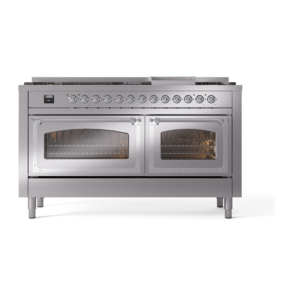 ILVE UN60FNMPSSCLP Nostalgie II Noblesse 60 inch Dual Fuel Range (9 ...