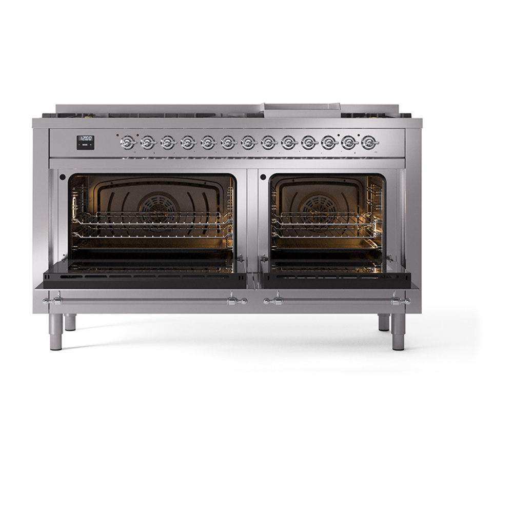 ILVE UN60FQNMPSSCLP Nostalgie II Noblesse 60 inch Dual Fuel Range (9 ...