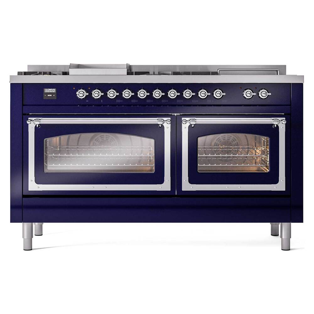 ILVE UN60FSNMPMBCLP Nostalgie II Noblesse 60 inch Dual Fuel Range (7 ...