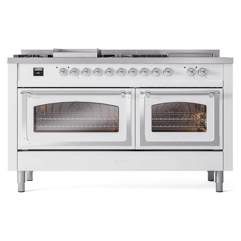 ILVE UN60FSNMPRACLP Nostalgie II Noblesse 60 inch Dual Fuel Range (7 ...