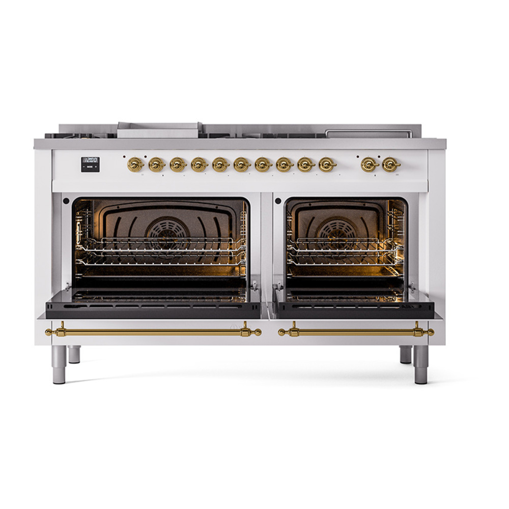 ILVE UN60FSQNMPRAG Nostalgie II Noblesse 60 inch Dual Fuel Range (7 ...