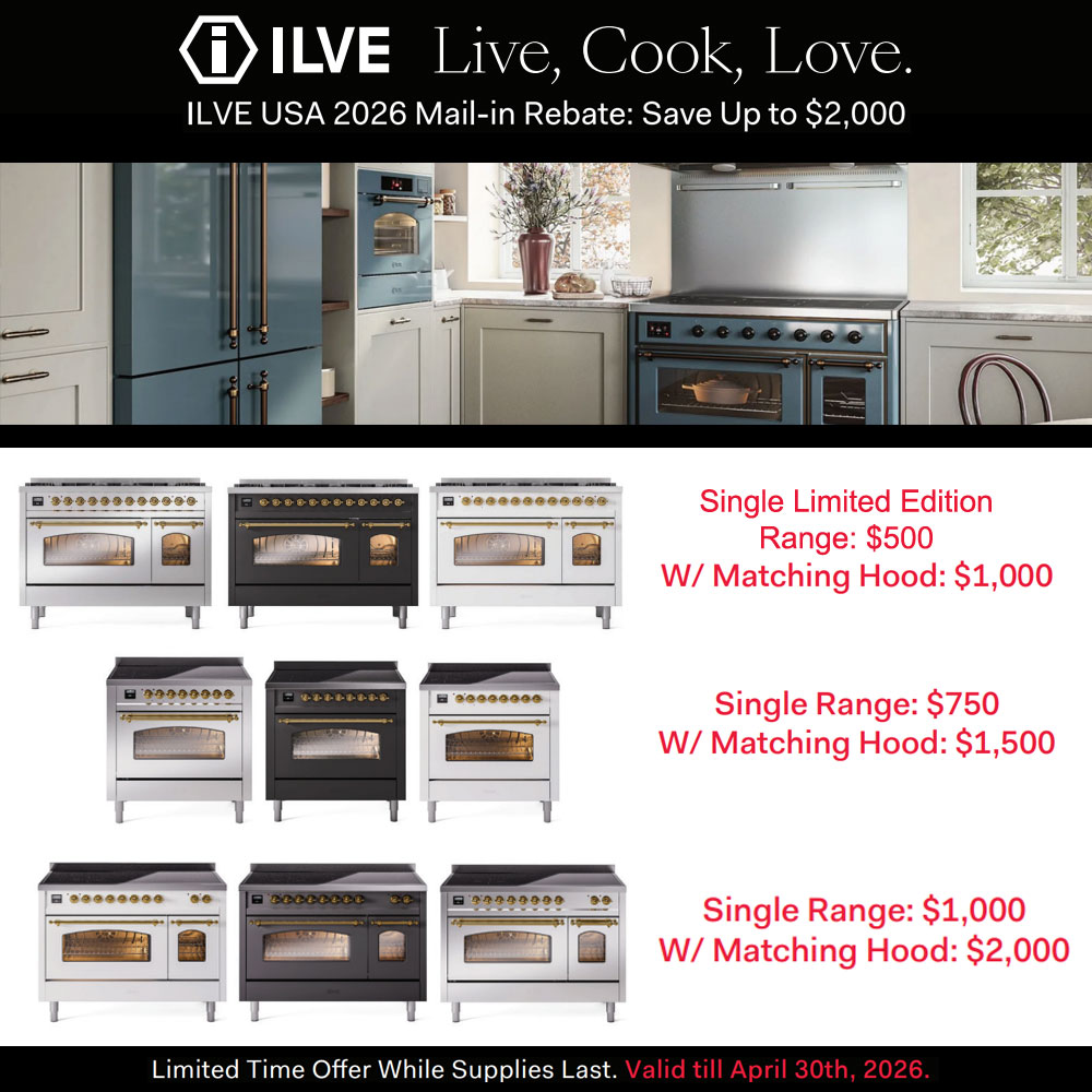 ILVE Mail-In Rebate up to $2000 - March 2026