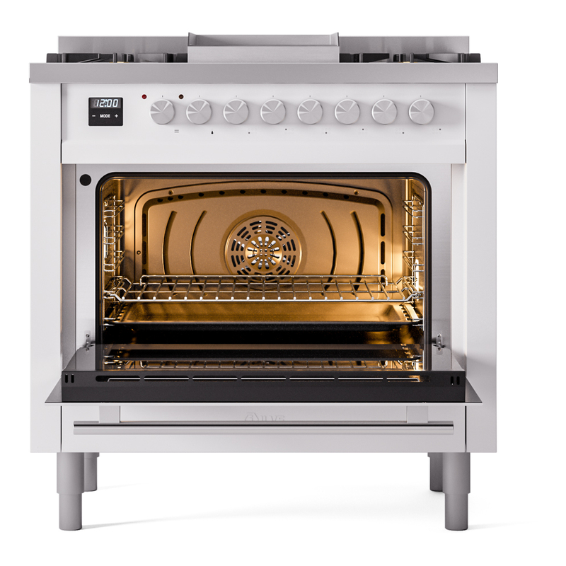 ILVE_UP36FWMPWHLP_Professional_Plus_II_oven_door_opened