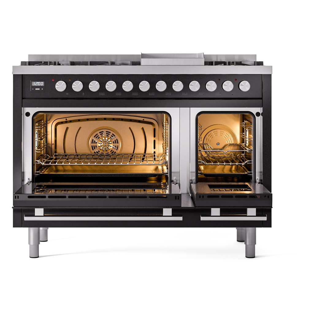 ILVE_UP48FWMPBK_Professional_Plus_II_oven_door_opened
