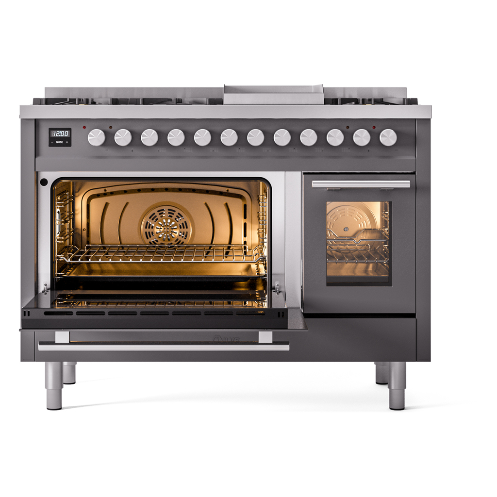 ILVE_UP48FWMPMGLP_Professional_Plus_II_main_oven_door_opened