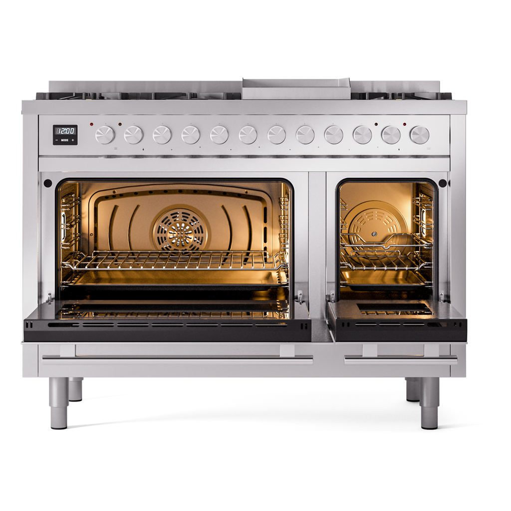 ILVE_UP48FWMPSSLP_Professional_Plus_II_oven_door_opened