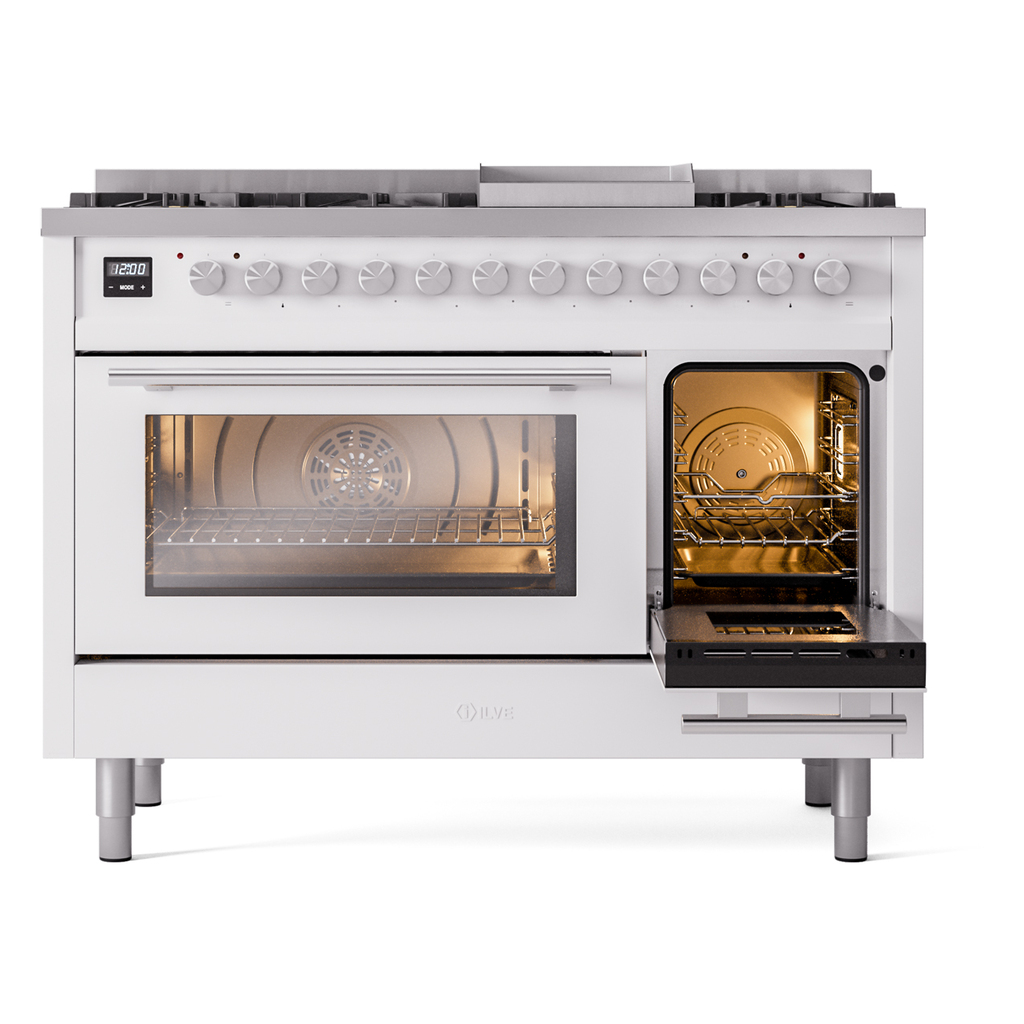 ILVE_UP48FWMPWHLP_Professional_Plus_II_side_oven_door_opened