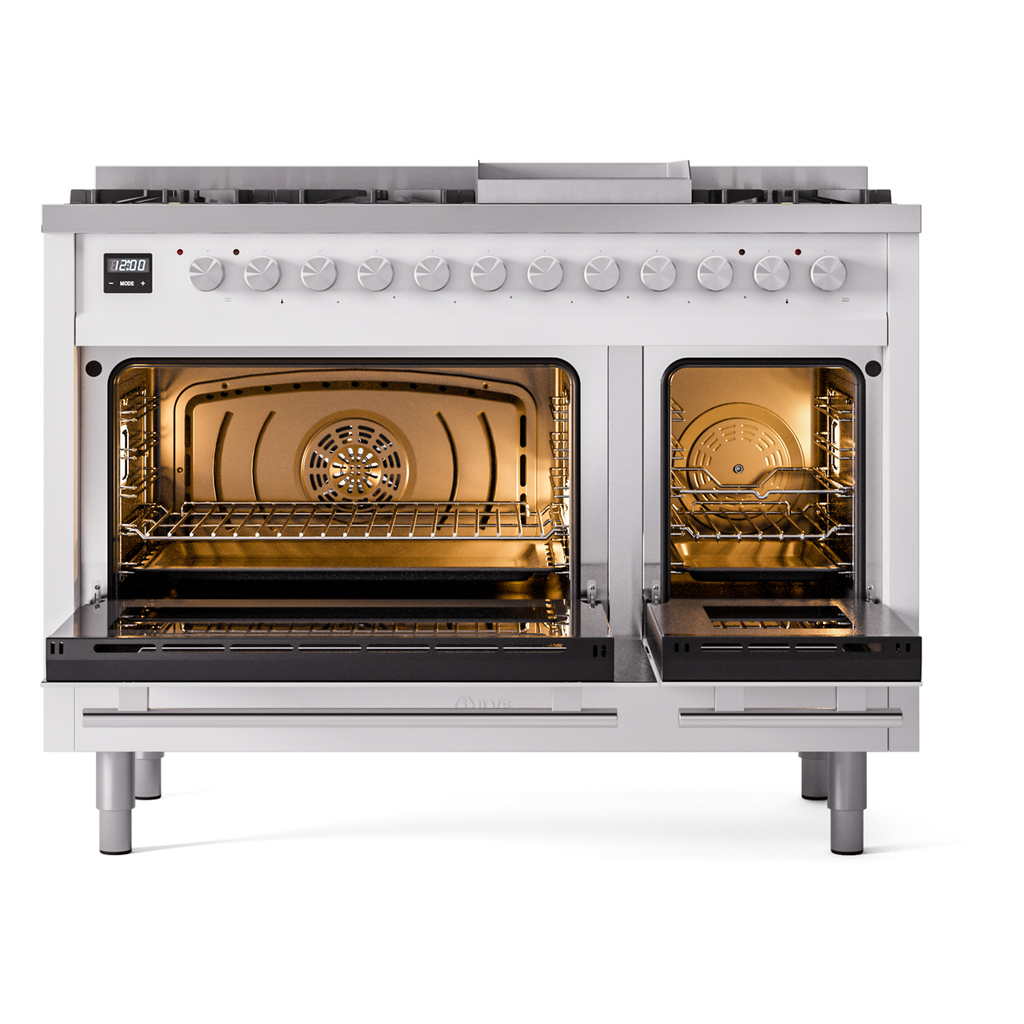 ILVE_UP48FWMPWH_Professional_Plus_II_oven_door_opened