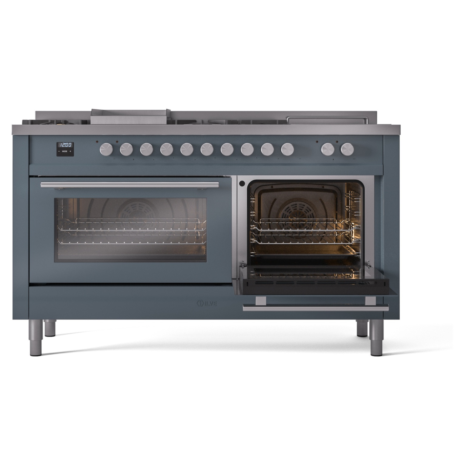 ILVE_UP60FSQMPBG_Professional_Plus_II_side_oven_door_opened