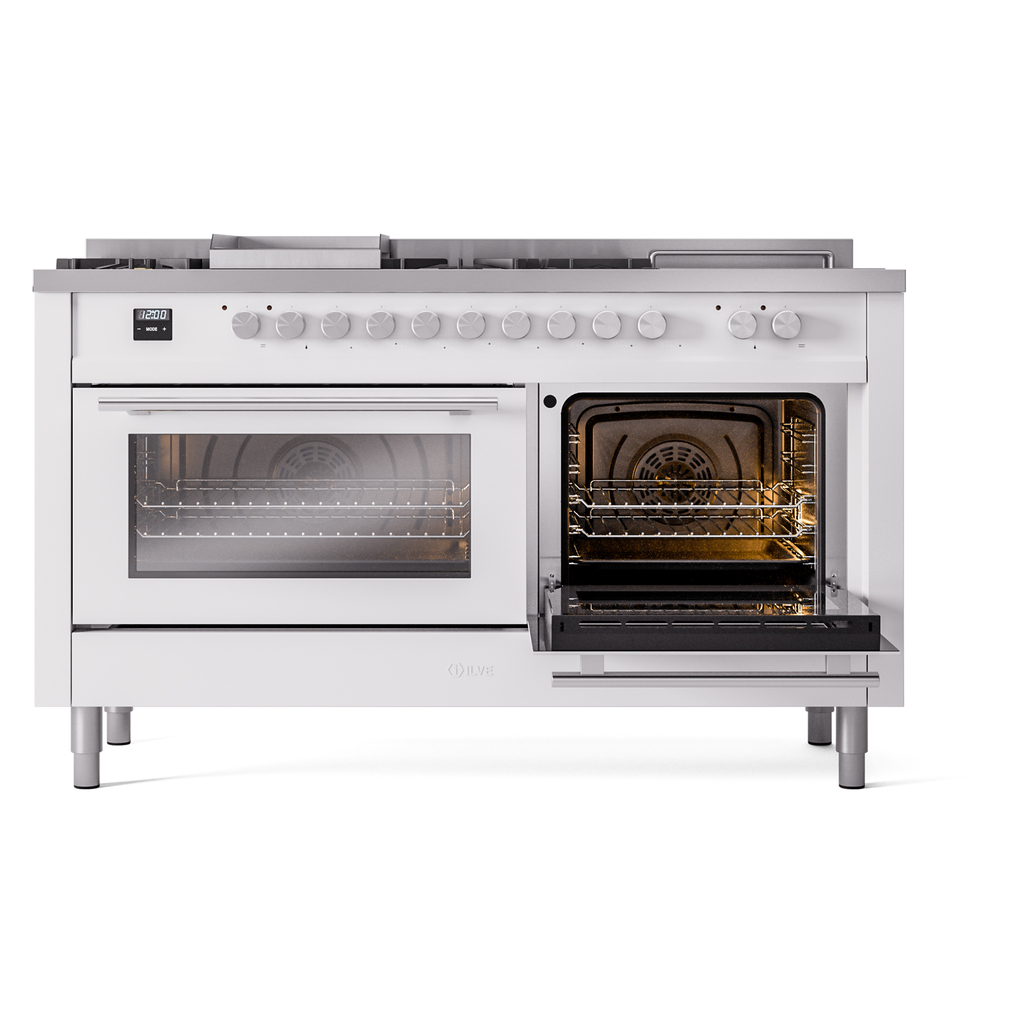 ILVE_UP60FSQMPWH_Professional_Plus_II_side_oven_door_opened