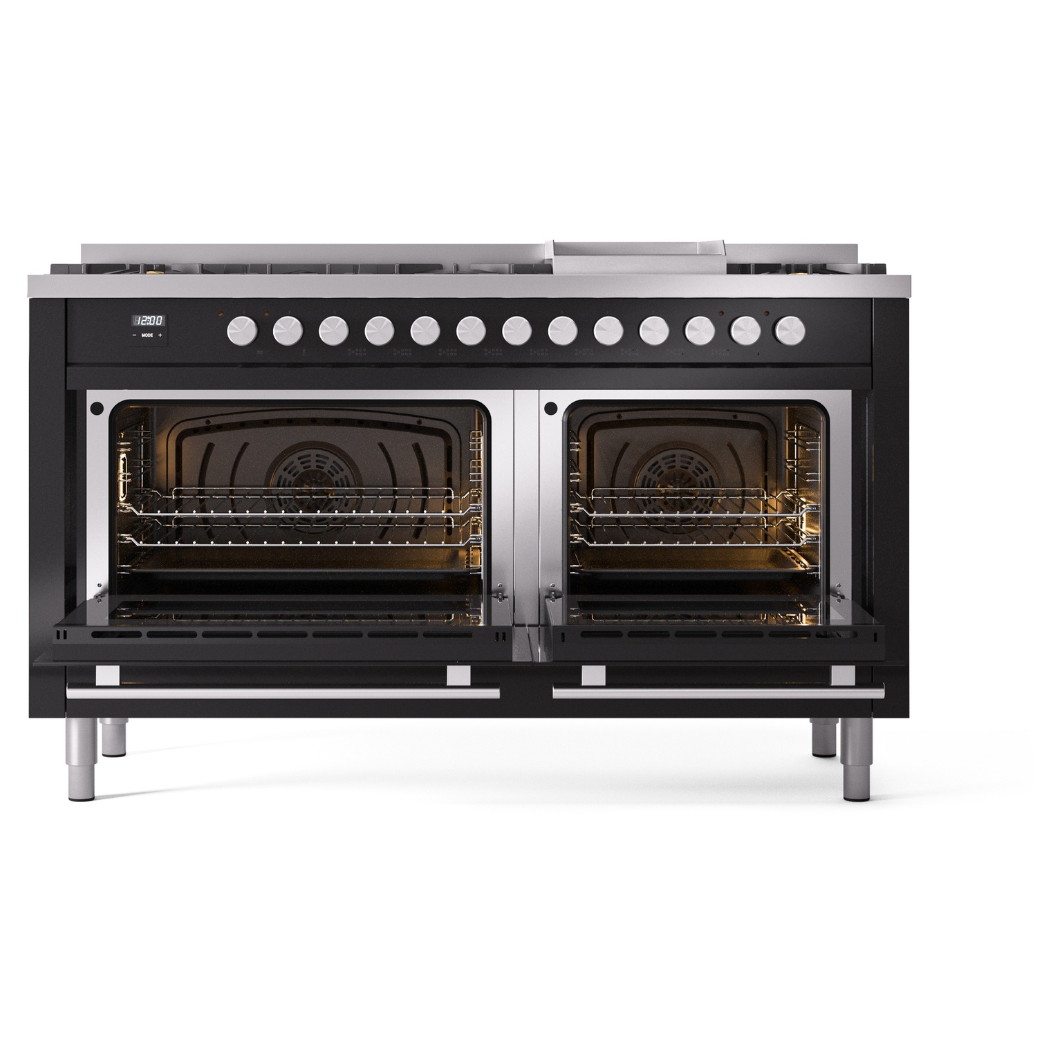 ILVE_UP60FSWMPBK_Professional_Plus_II_oven_door_opened
