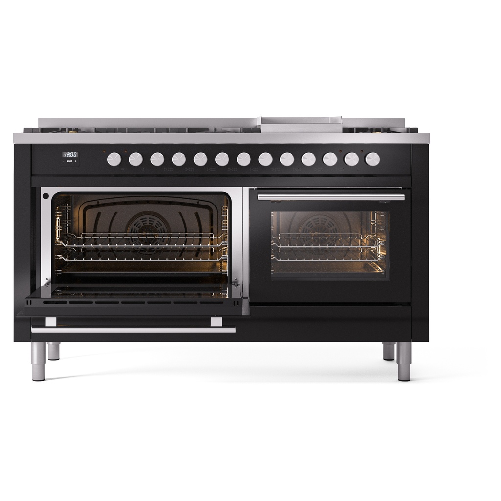 ILVE_UP60FSWMPBK_Professional_Plus_II_main_oven_door_opened