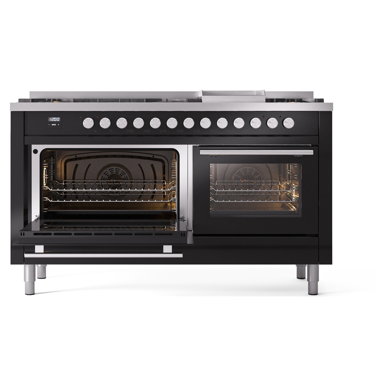 ILVE_UP60FSWMPBK_Professional_Plus_II_main_oven_door_opened