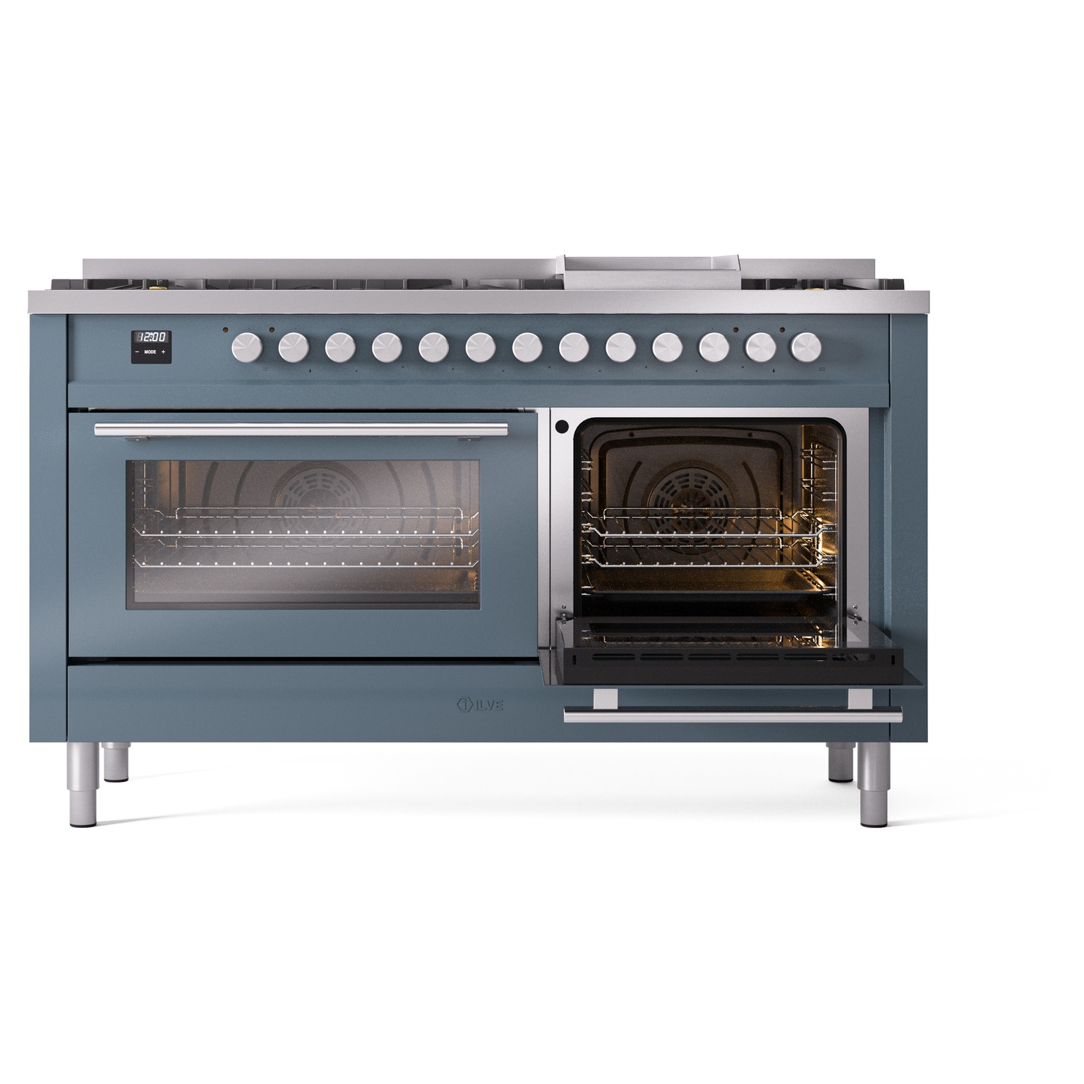 ILVE_UP60FWMPBG_Professional_Plus_II_side_oven_door_opened