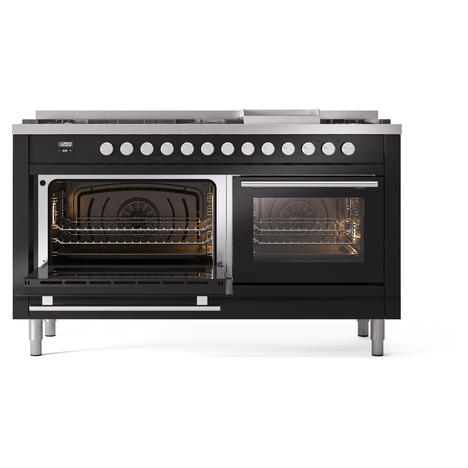 ILVE_UP60FWMPBKLP_Professional_Plus_II_main_oven_door_opened