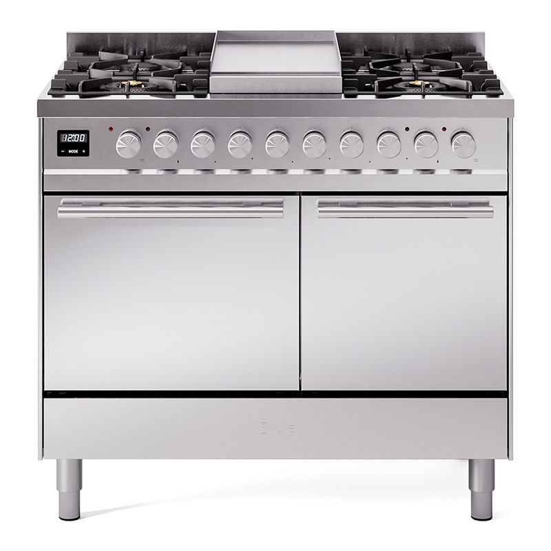 ILVE UPD40FQMPSS Professional Plus II 40" Dual Fuel Range  (Natural Gas, Solid Door, Stainless Steel)