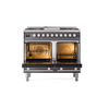 ILVE UPD40FWMPMGLP Professional Plus II 40" Dual Fuel Range, oven doors opened