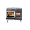 ILVE UPD40FWMPMGLP Professional Plus II 40" Dual Fuel Range, main oven door opened