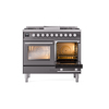 ILVE UPD40FWMPMGLP Professional Plus II 40" Dual Fuel Range, side oven door opened