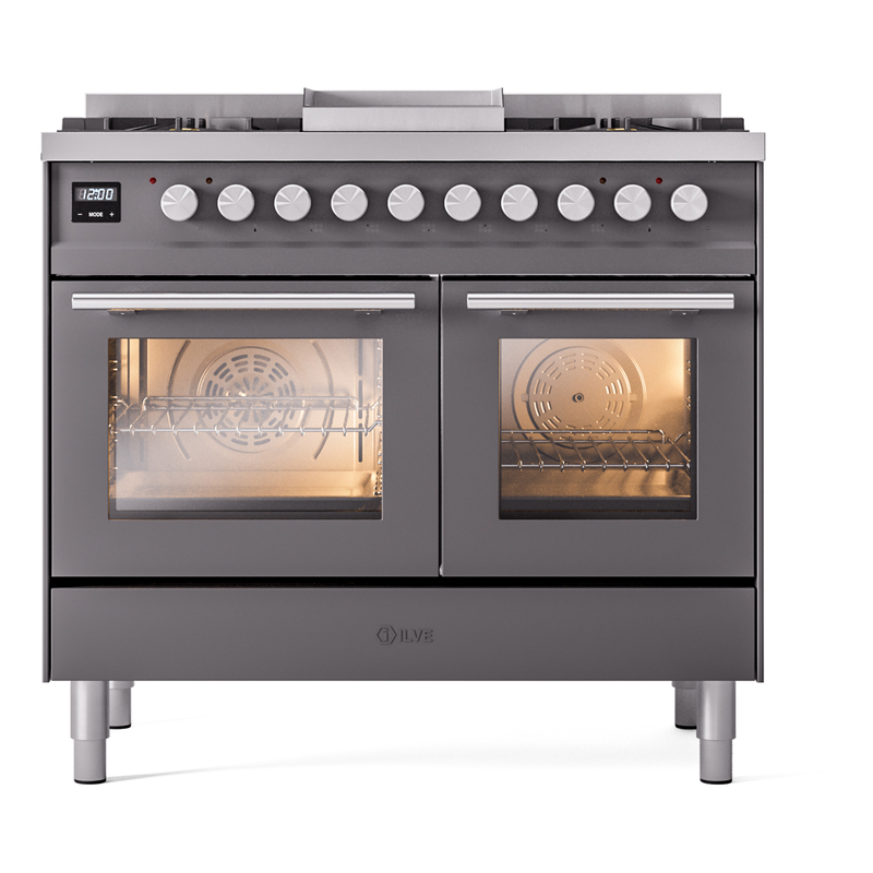 ILVE UPD40FWMPMG Professional Plus II 40" Dual Fuel Range, front view