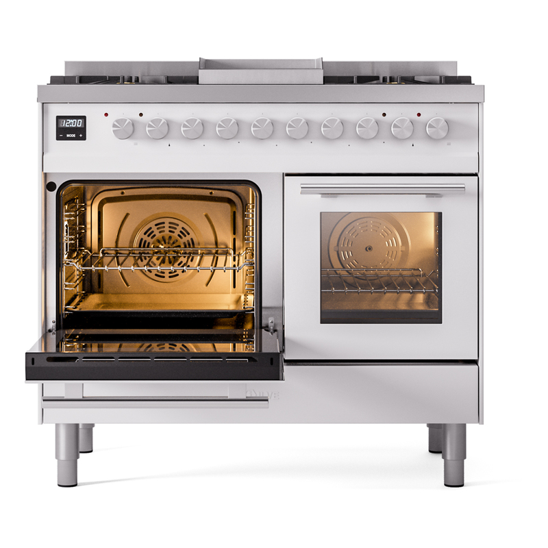ILVE UPD40FWMPWHLP Professional Plus II 40" Dual Fuel Range, main oven door opened