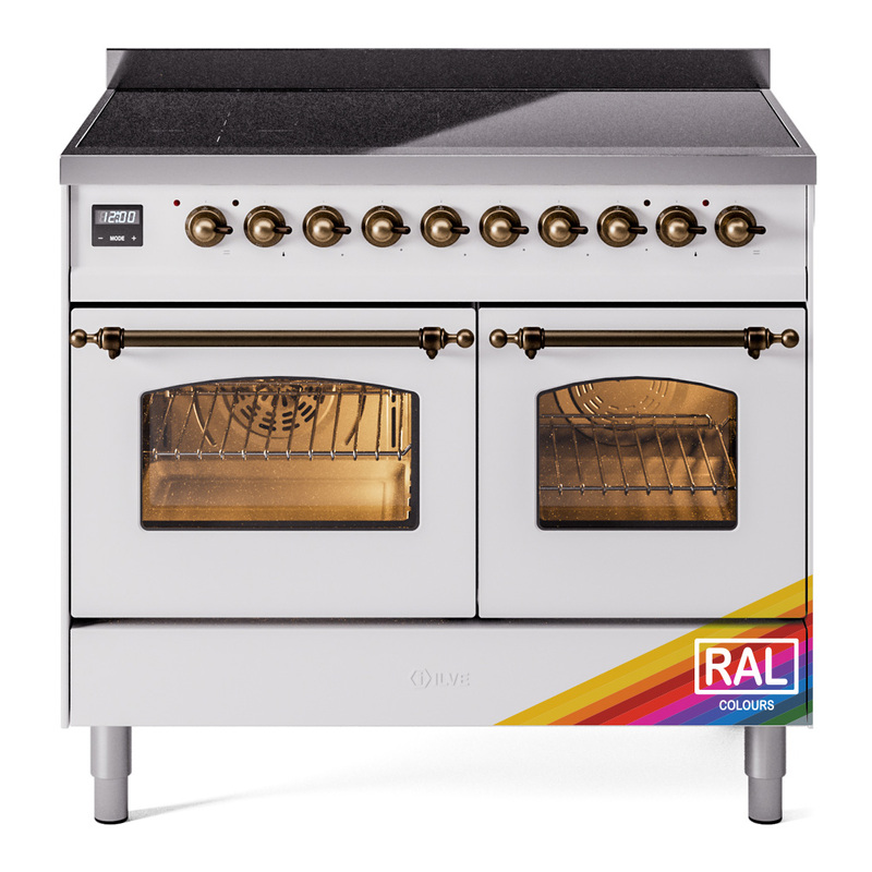 ILVE UPDI406NMPRAB Nostalgie II 40" Induction Range (Triple Glass Door, RAL, Bronze)