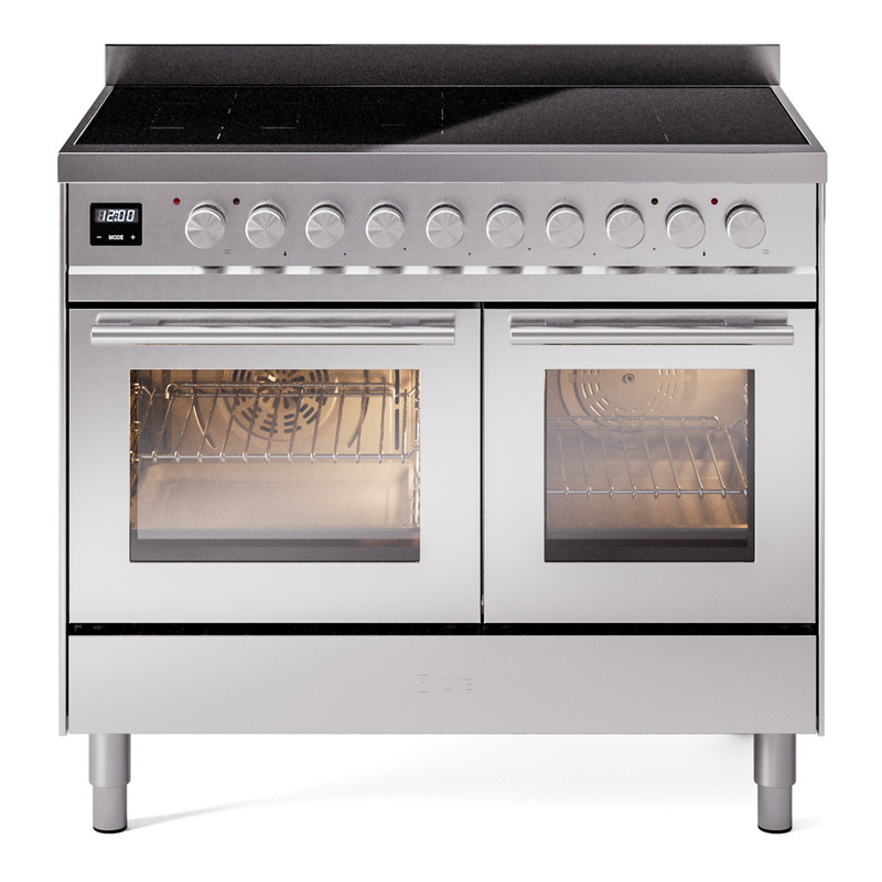 ILVE UPDI406WMPSS Professional Plus II 40" Induction Range  (Triple Glass Door, Stainless Steel)