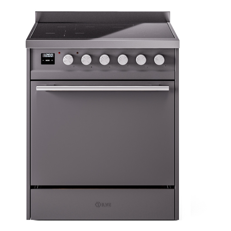 ILVE UPI304QMPMG Professional Plus II 30" Induction Range  (Solid Door, Graphite Matte)