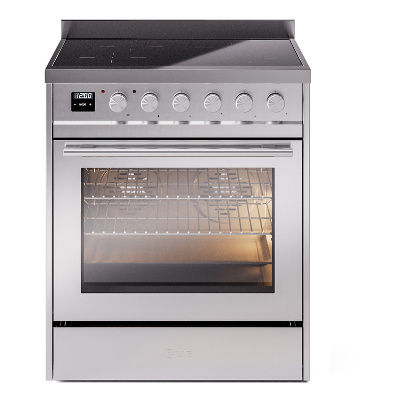 ILVE UPI304WMPSS Professional Plus II 30" Induction Range  (Triple Glass Door, Stainless Steel)