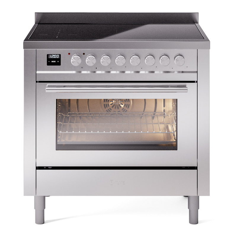 ILVE UPI366WMPSS Professional Plus II 36" Induction Range (Triple Glass Door, Stainless Steel)