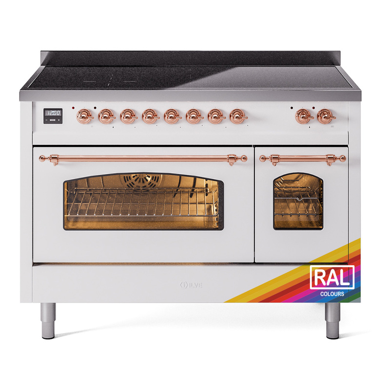 ILVE UPI486NMPRAP Nostalgie II 48 inch Induction Range  (Triple Glass Door, RAL, Copper)