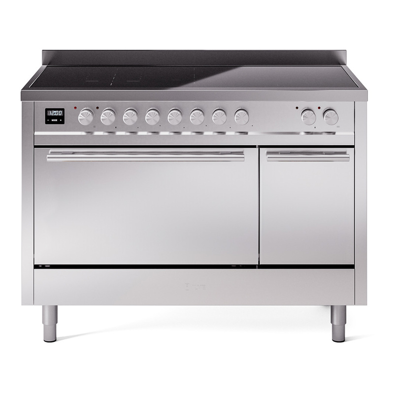 ILVE UPI486QMPSS Professional Plus II 48" Induction Range  (Solid Door, Stainless Steel)