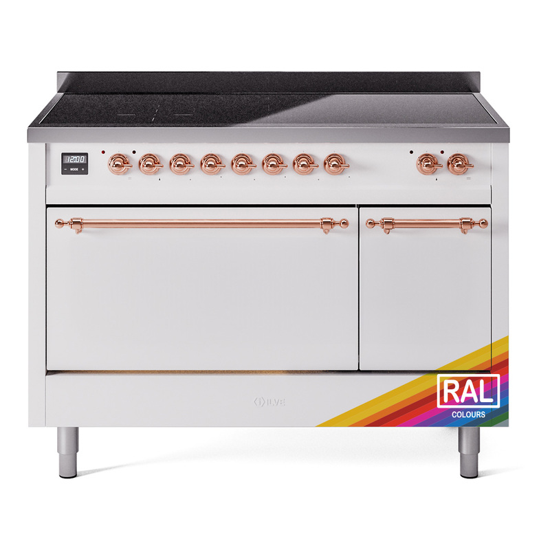 ILVE UPI486QNMPRAP Nostalgie II 48" Induction Range  (Solid Door, RAL, Copper)