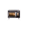 ILVE_UPI486WMPBK_Professional_Plus_II_30"_Dual_Fuel_Range_main_oven_door_opened