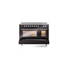 ILVE_UPI486WMPBK_Professional_Plus_II_30"_Dual_Fuel_Range_drawer_opened