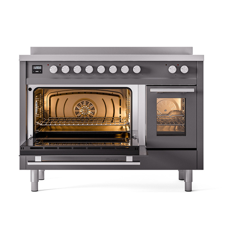 ILVE_UPI486WMPMG_Professional_Plus_II_30"_Dual_Fuel_Range_main_oven_door_opened