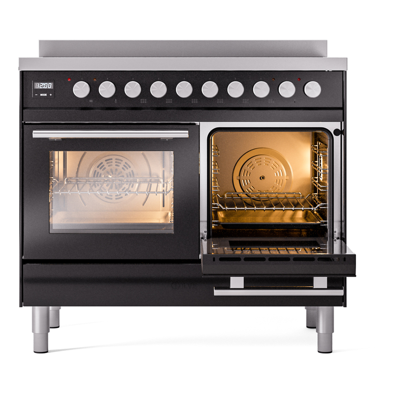 ILVE_UPDI406WMPBK_Professional_Plus_II_side_oven_door_opened
