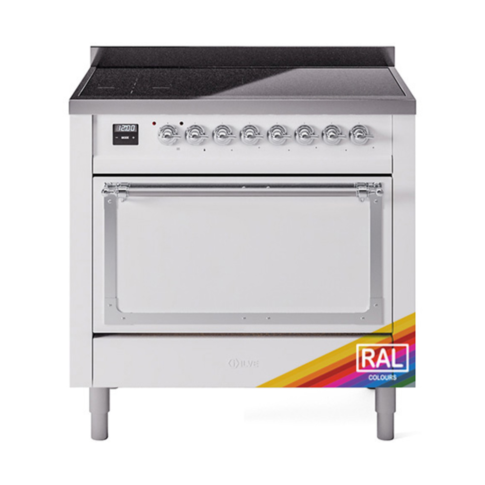 ILVE UNI366QNMPRAC Nostalgie II Noblesse 36" Induction Range   (Solid Door, RAL, Chrome)