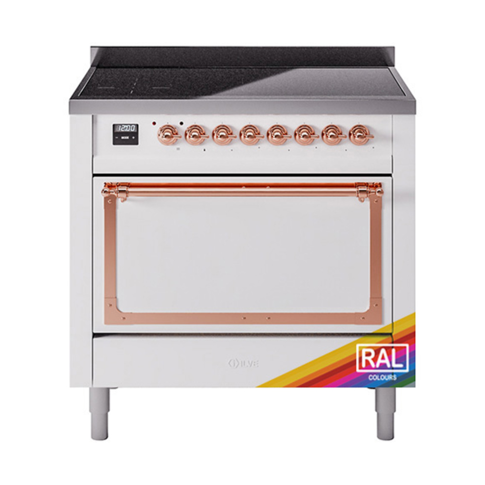 ILVE UNI366QNMPRAP Nostalgie II Noblesse 36" Induction Range   (Solid Door, RAL, Copper)