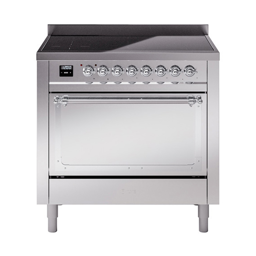 ILVE UNI366QNMPSSC Nostalgie II Noblesse 36" Induction Range   (Solid Door, Stainless Steel, Chrome)