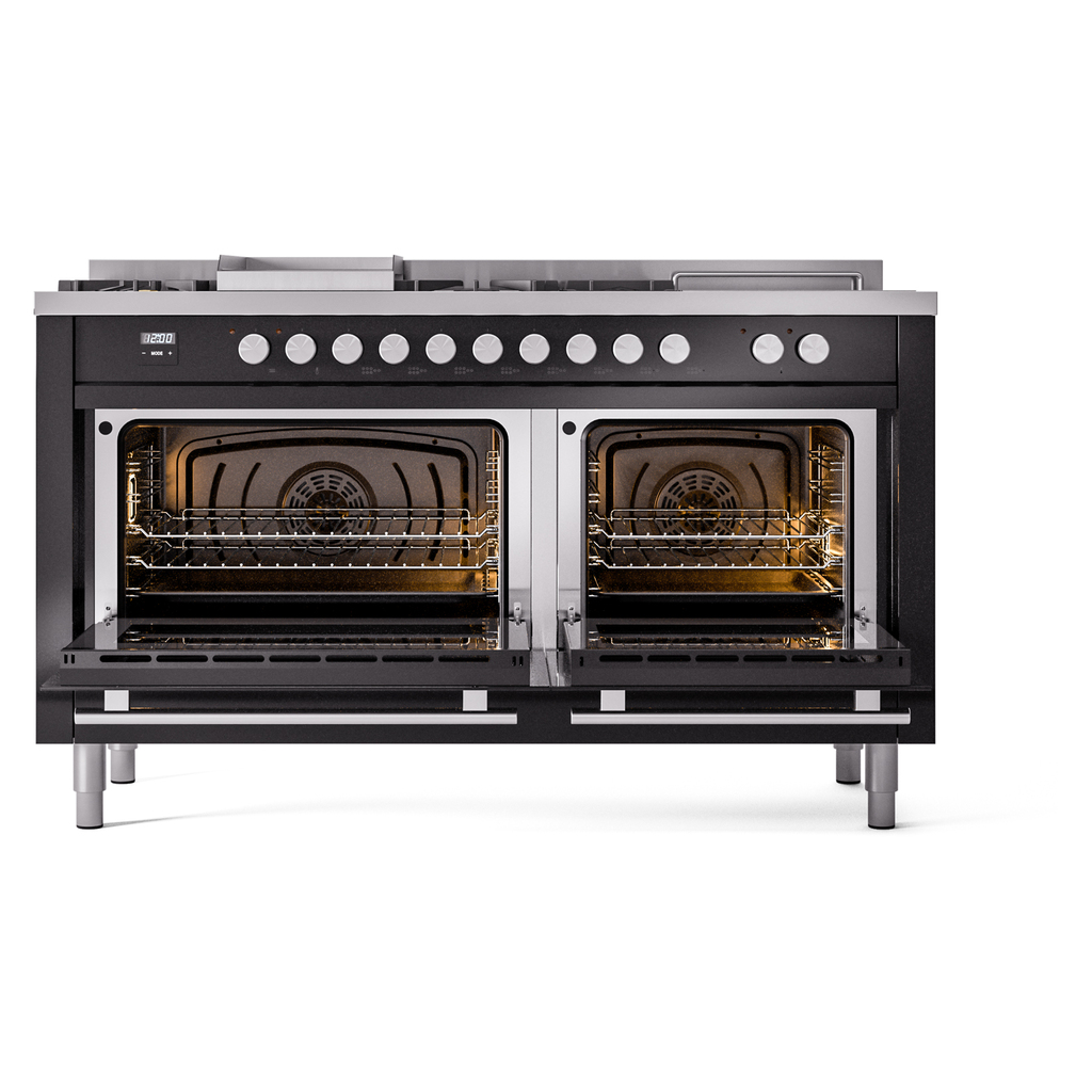 ILVE_UP60FSQMPBK_Professional_Plus_II_oven_door_opened