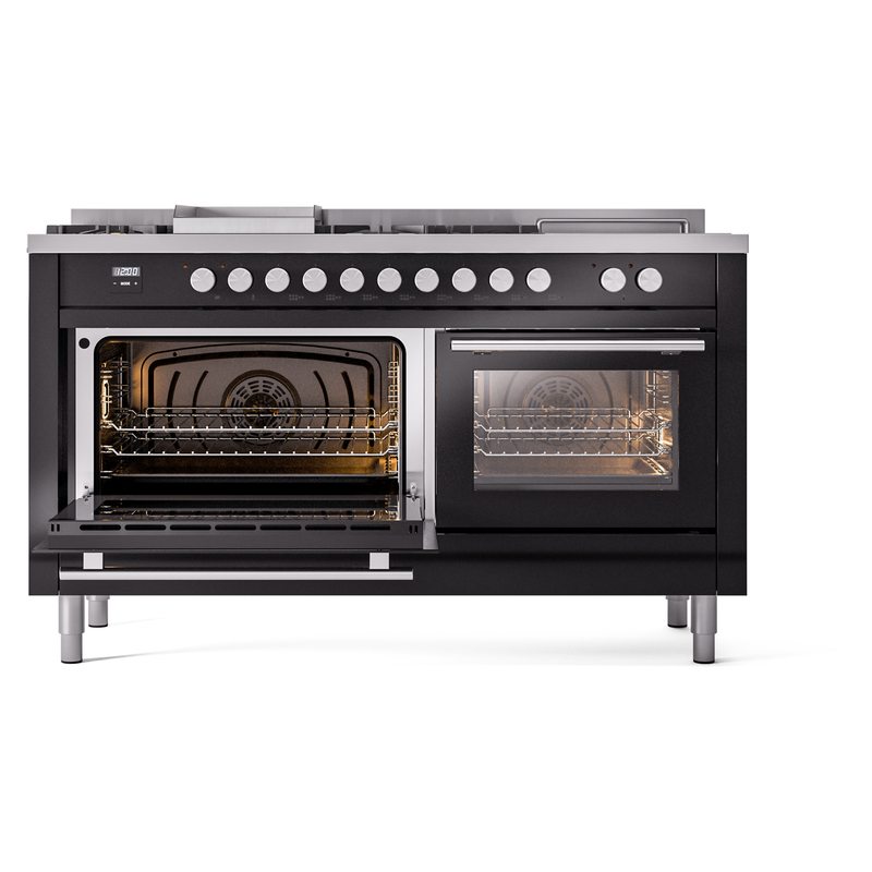 ILVE_UP60FSQMPBK_Professional_Plus_II_main_oven_door_opened