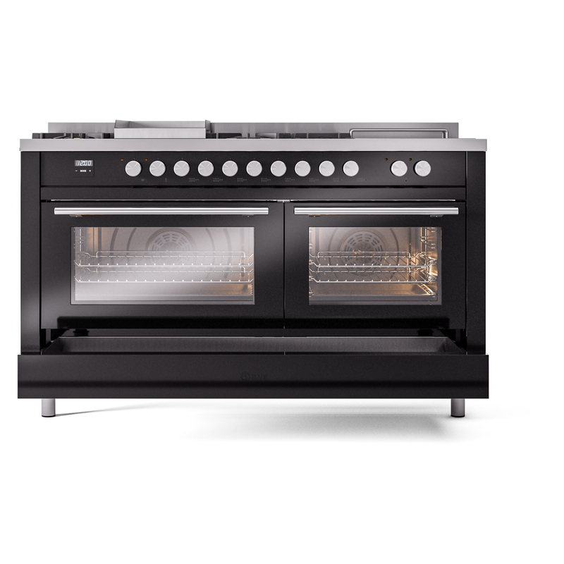 ILVE_UP60FSQMPBK_Professional_Plus_II_drawer_opened