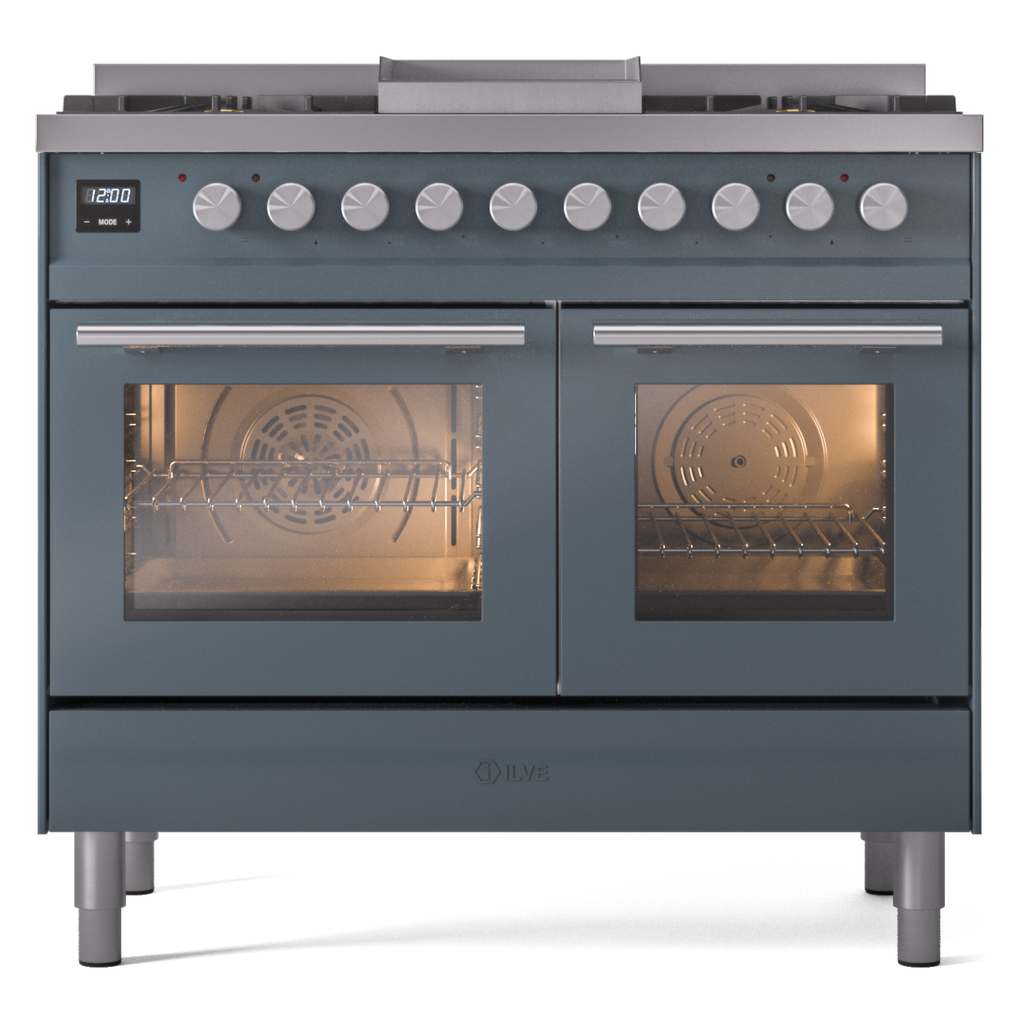 ILVE UPD40FWMPBGLP Professional Plus II 40" Dual Fuel Range, front view