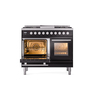 ILVE UPD40FWMPBKLP Professional Plus II 40" Dual Fuel Range, main oven door opened