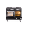 ILVE UPD40FWMPBKLP Professional Plus II 40" Dual Fuel Range, side oven door opened