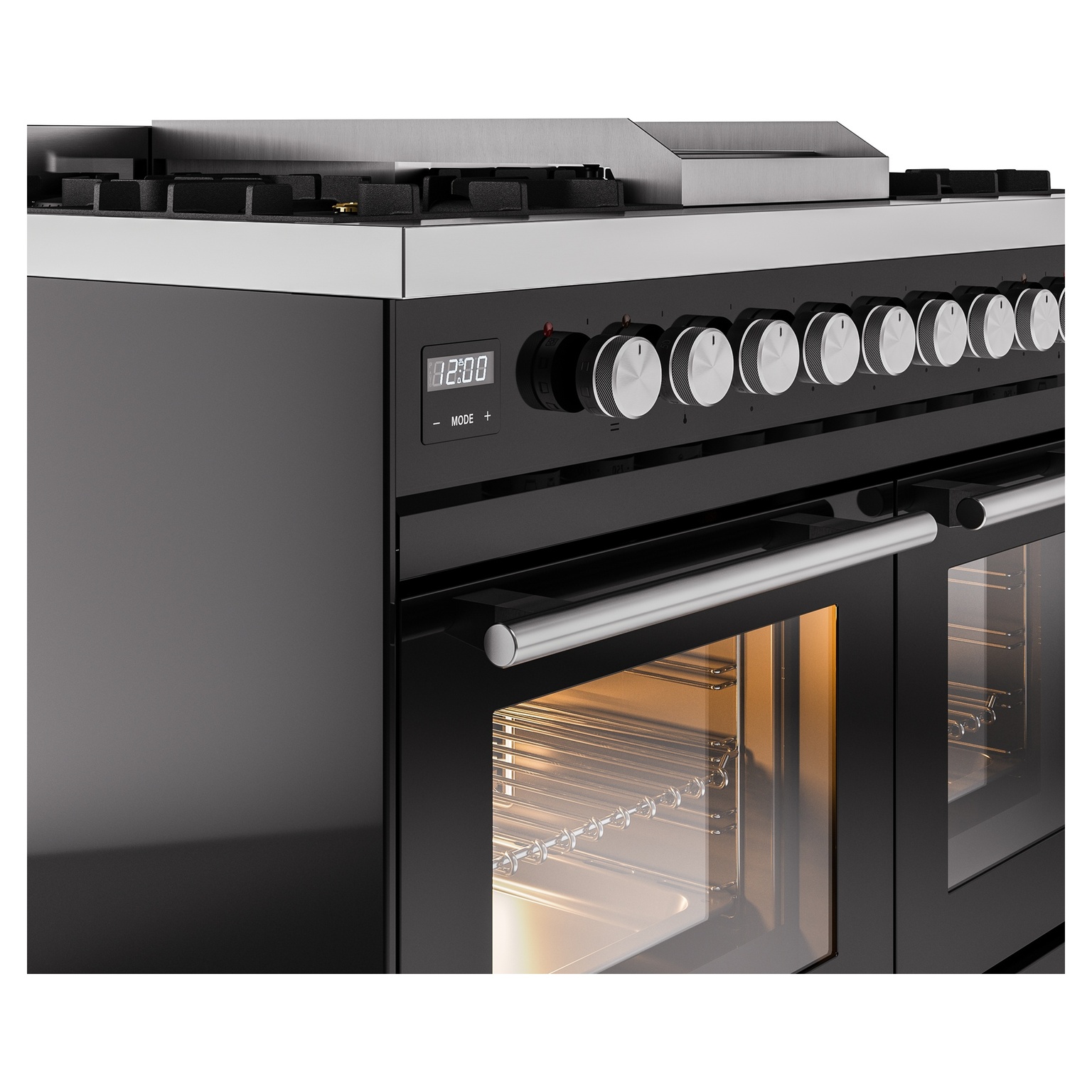 ILVE UPD40FWMPBKLP Professional Plus II 40" Dual Fuel Range, details