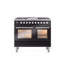 ILVE UPD40FWMPBK Professional Plus II 40" Dual Fuel Range, front view