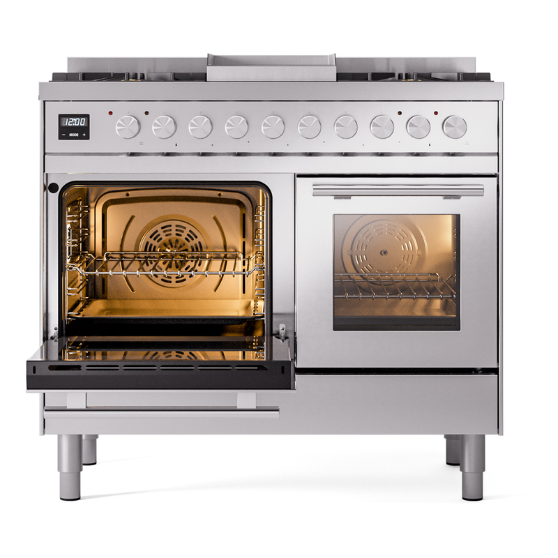 ILVE UPD40FWMPSSLP Professional Plus II 40 inch Dual Fuel Range (Liquid ...